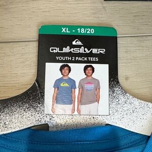 Quiksilver Youth 2-Pack Tees - Blue & Gray